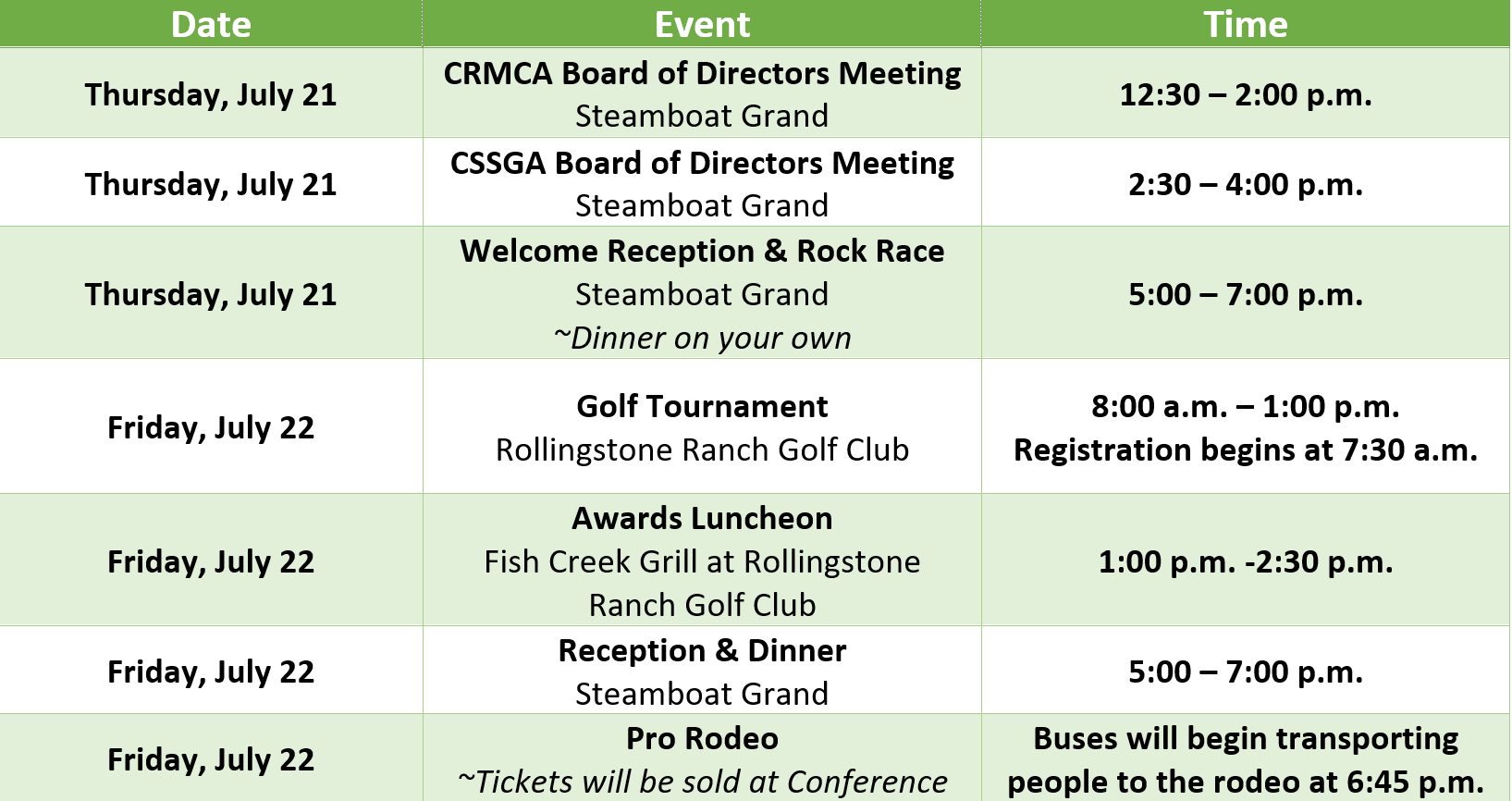 2022 Summer Conference - CSSGA